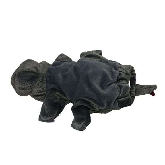 Dream Plush Dinosaur Hand Puppet Gray Plush Stuffed Animal Kids Toy 10 inch - Picture 4 of 7